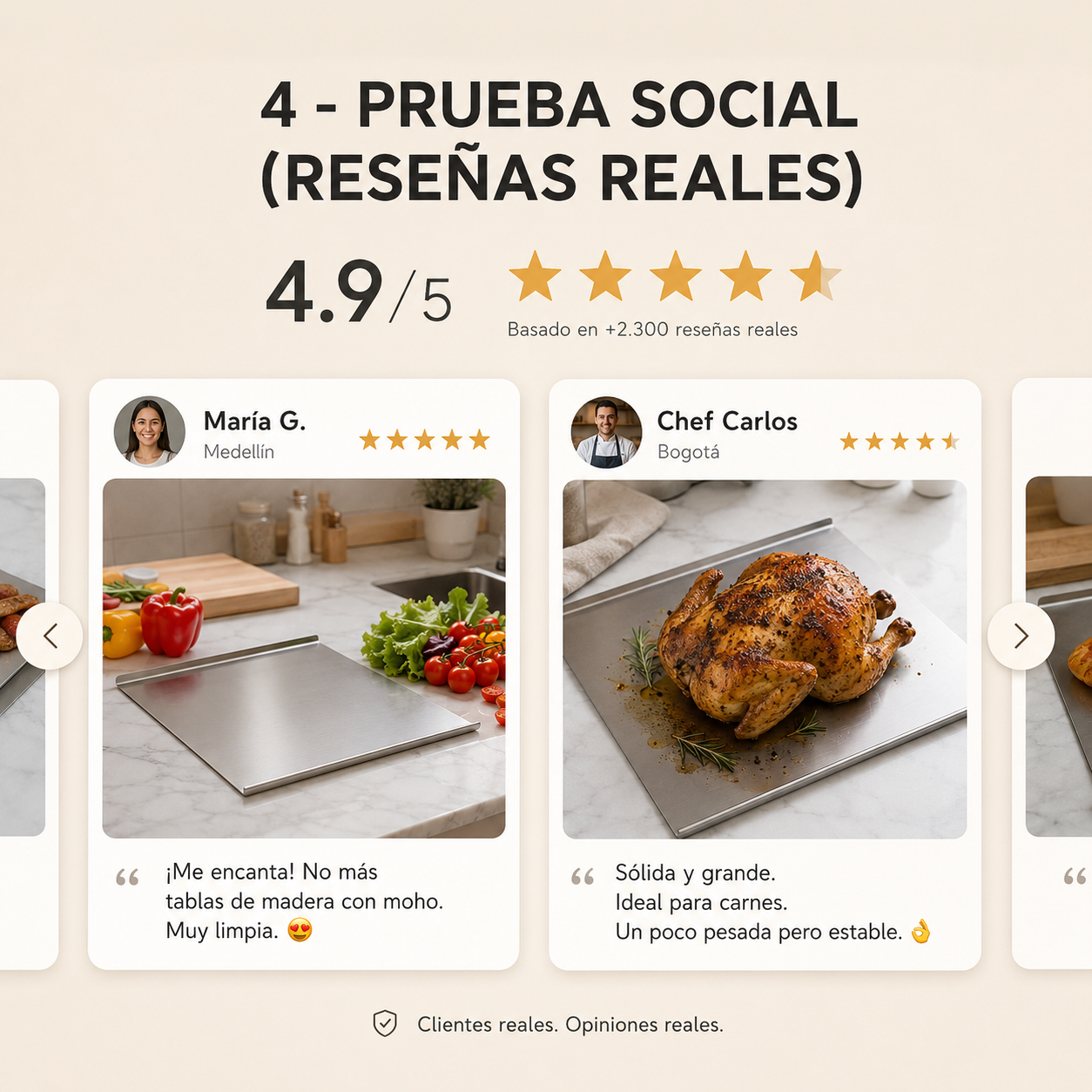 ChefBoard Pro™  | TABLA EN ACERO 30*40