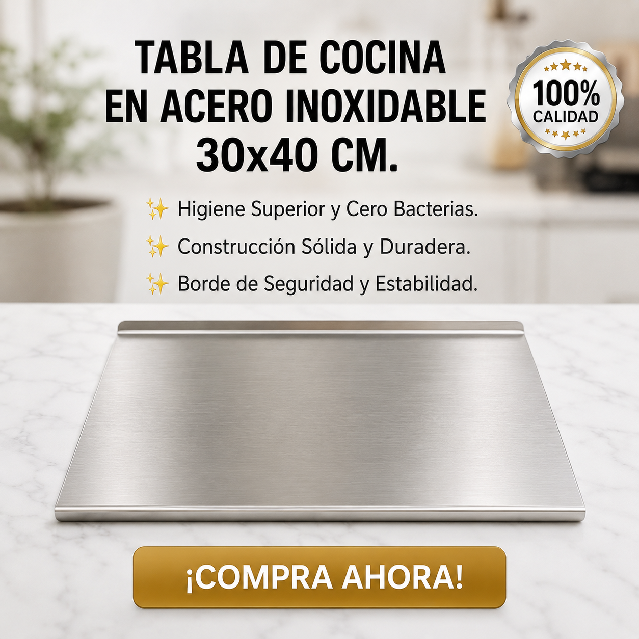 ChefBoard Pro™  | TABLA EN ACERO 30*40
